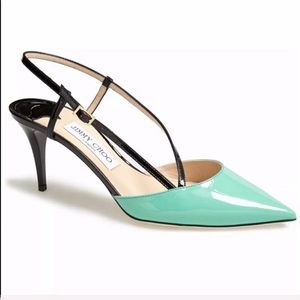 Jimmy Choo, Mandy Mint 
Heels Height: